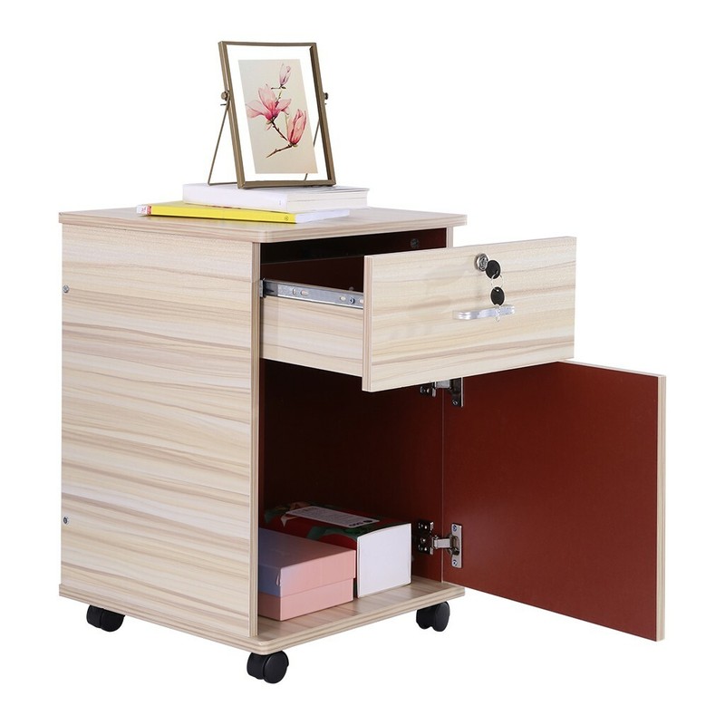 Bedside Storag Rolling Filing Cabinet File Storage Organizer Home