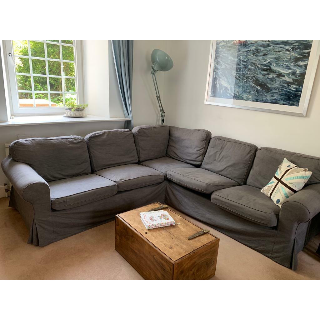 Ikea corner sofa, grey washable covers in Topsham, Devon Gumtree