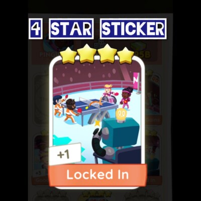 1 x Locked In :- Monopoly_Go Sticker (Read Description)