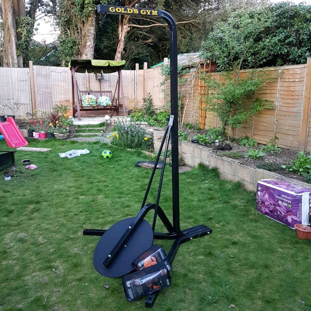 SOLD...!! Golds Gym Boxing Stand with Punching Bag, Speed Ball, Mitts