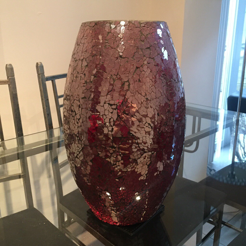 Debenhams Home Collection Large Red Crackled Vase In East