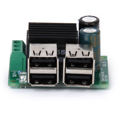 24V 12V to 5V 5A 4 USB Car Charger Power Supply Step-Down Converter