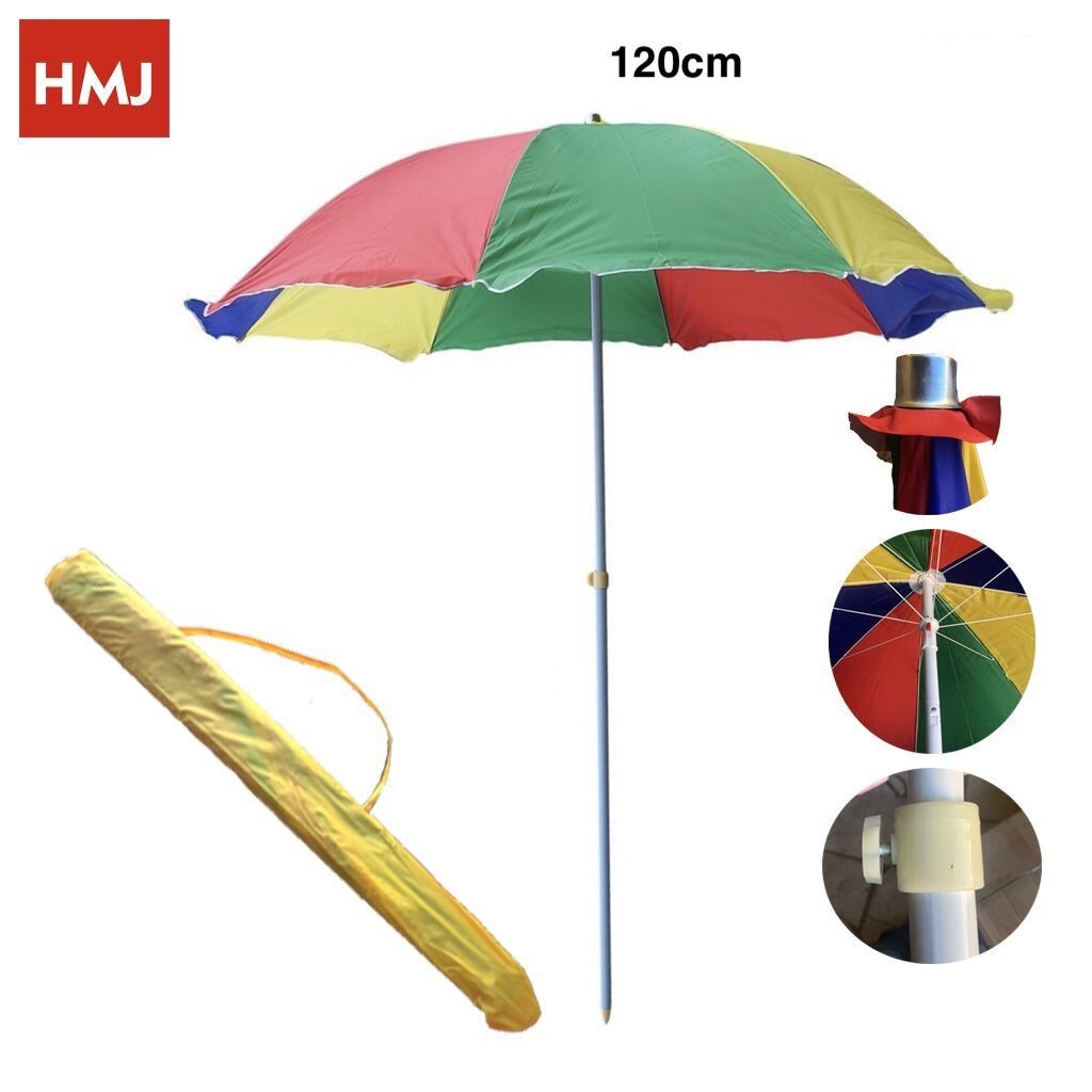 Ombrellone Mare Protezione Uv Parasole 120Cm Terrazza Spiaggia Vacanze Sole hmj
