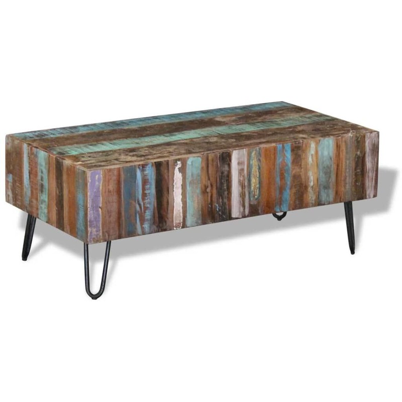 New Industrial Rustic Vintage Wooden Reclaimed Wood Rectangular Coffee Table