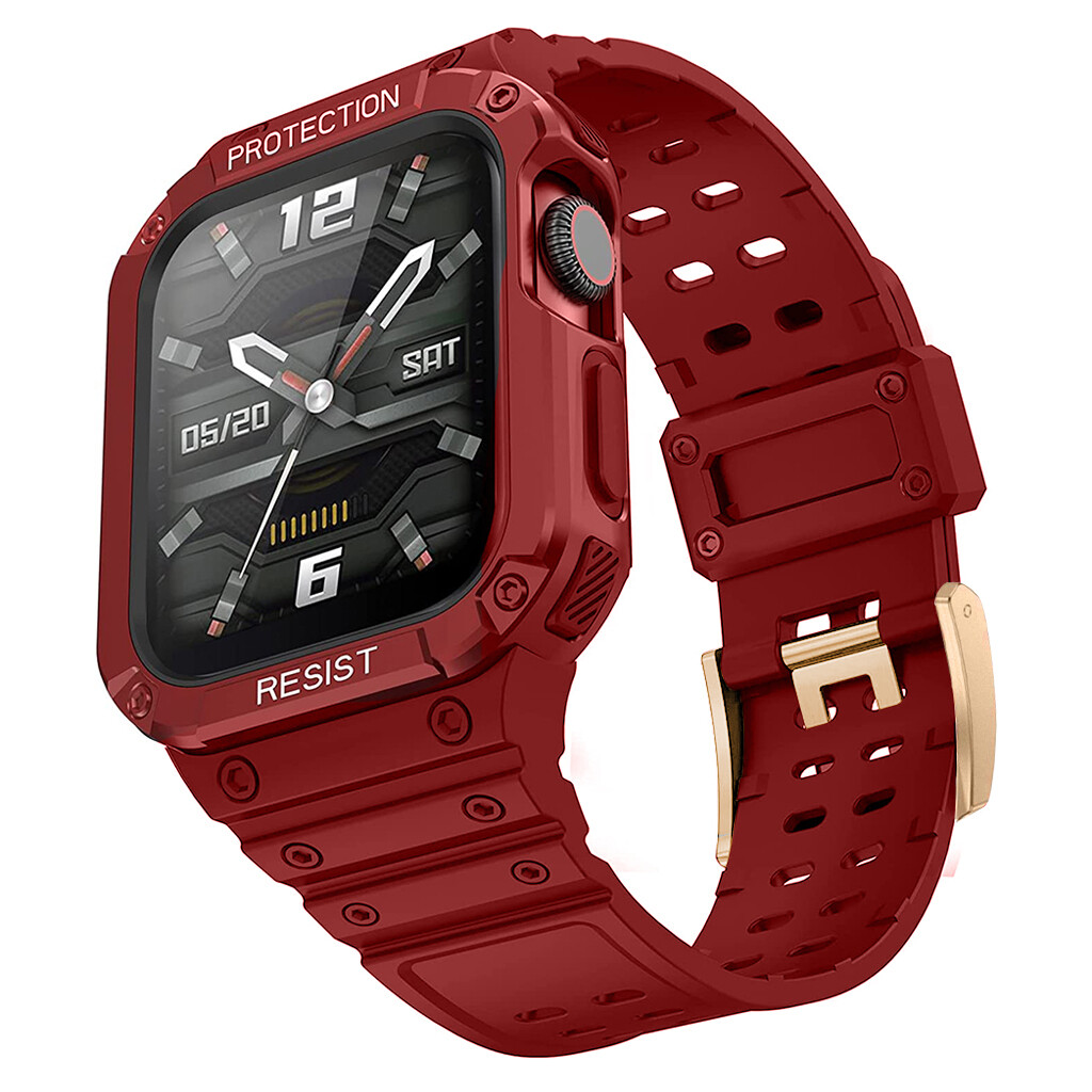 For Apple Watch Band Case Rugged Bumper Strap iWatch SE Series 8 7 6 5 4 3 45mm