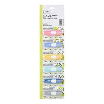 6 pcs Pastel Pocket Inhaler The lid is not lost Easy to carry Light scent Fresh