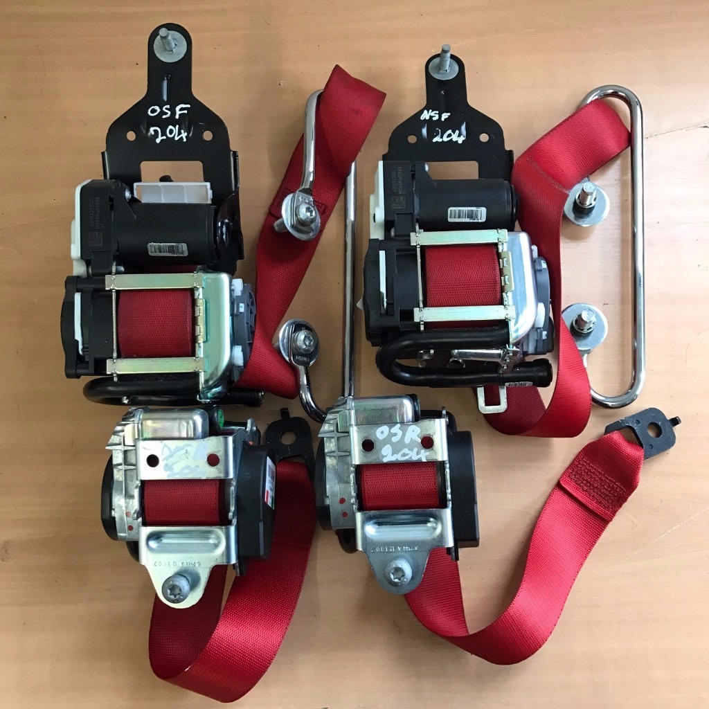 MERCEDES C CLASS SEAT BELTS SET OF 4 RED W204 COUPE 20112015 MODEL