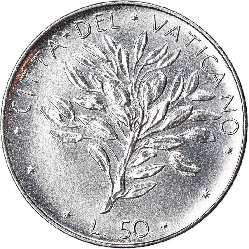 [#896556] Monnaie, CitÃ© Du Vatican, Paul Vi, 50 Lire, 1972, Spl+, Stainless Stee