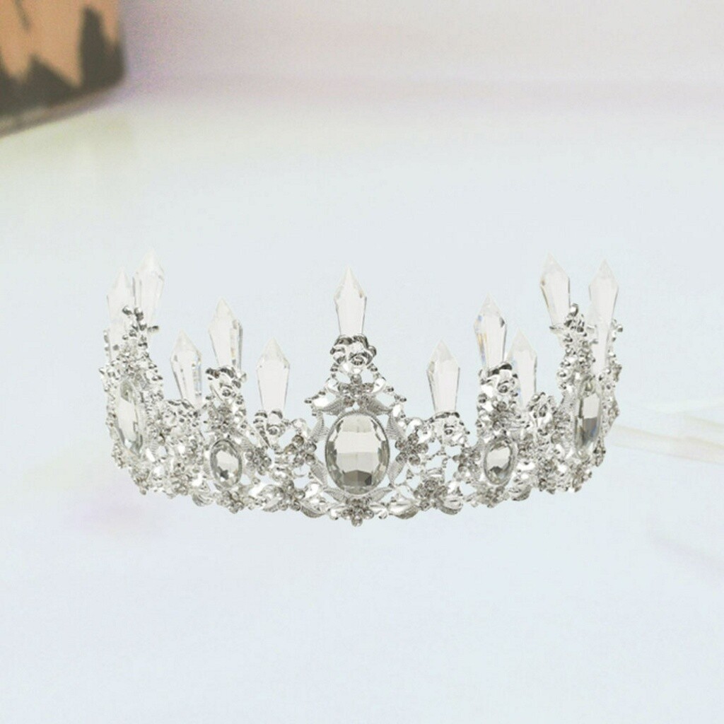 Cake Crown Elegant Icicle Cake Topper Crystal Wedding Tiara Cake Decoration