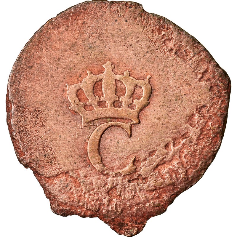 [#855921] Monnaie, General Colony, Sol, Sol TampÃ©, Tb, Billon, Lecompte:278a