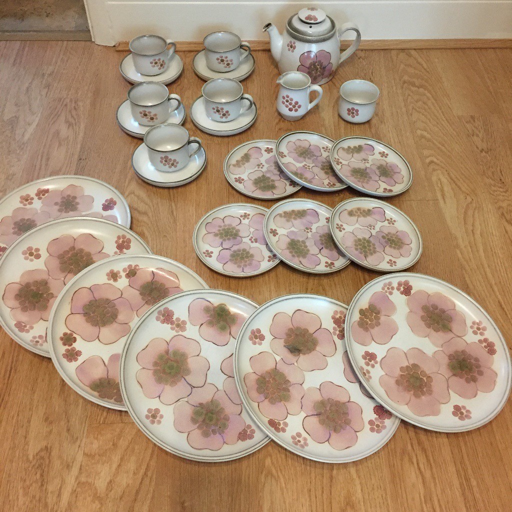 Denby Made In England Gypsy Teapot Cups Saucer Side Plates Dinner