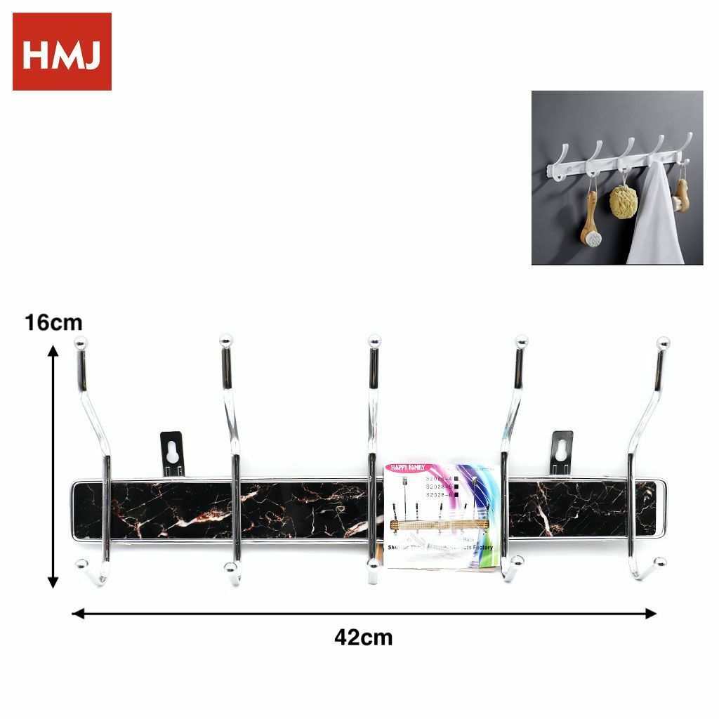 Appendiabiti Da Parete Metallo 10 Posti Ganci Appendini Muro Giacche 21553 hmj