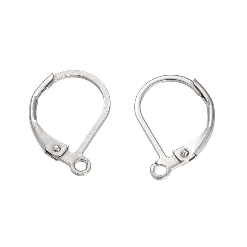 Crochets Boucles D'Oreilles Dormeuses ArgentÃ©S Acier Inoxydable 304 - 16x10 Mm