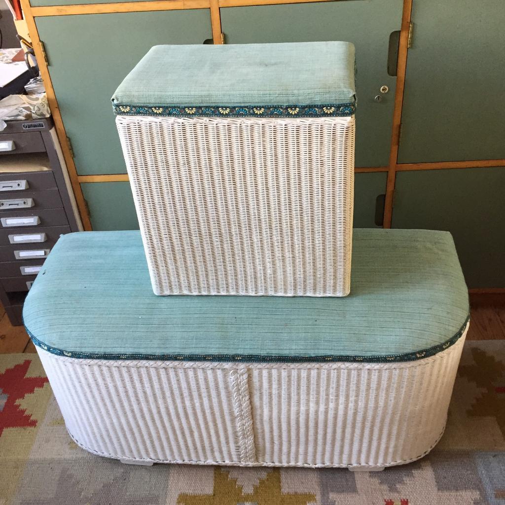 Lloyd Loom Ottoman and Laundry Bin/Stool in Brighton, East Sussex