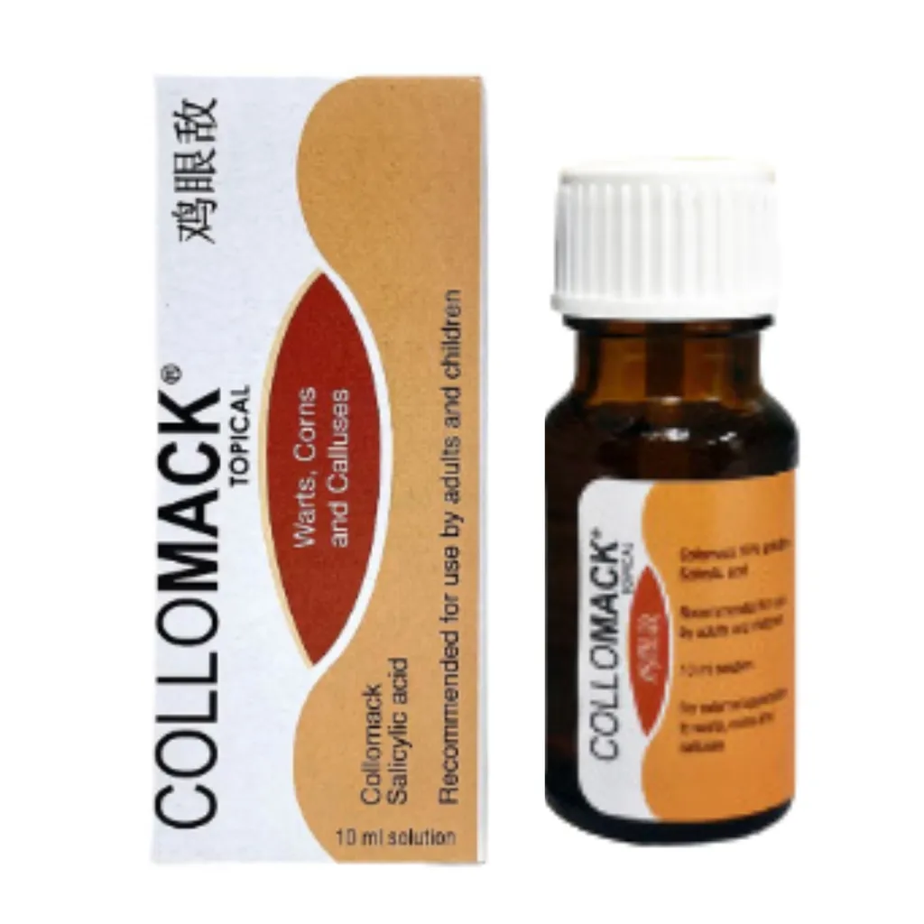 1x Collomack Topical Painless Remover Plantar Warts Corns and Calluses 10ml