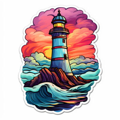 XXXL 30X30 cm Autoaufkleber Sticker Leuchtturm Aufkleber