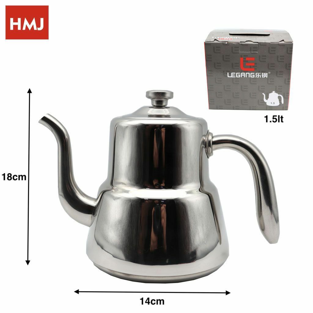 Bollitore Bollilatte Tè Teiera Con Coperchio e Manico In Metallo 1,5 Litri hmj