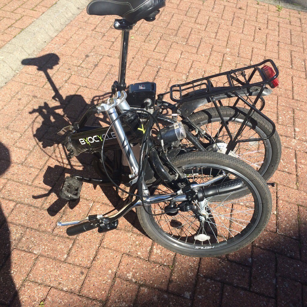zipper folding electric bike