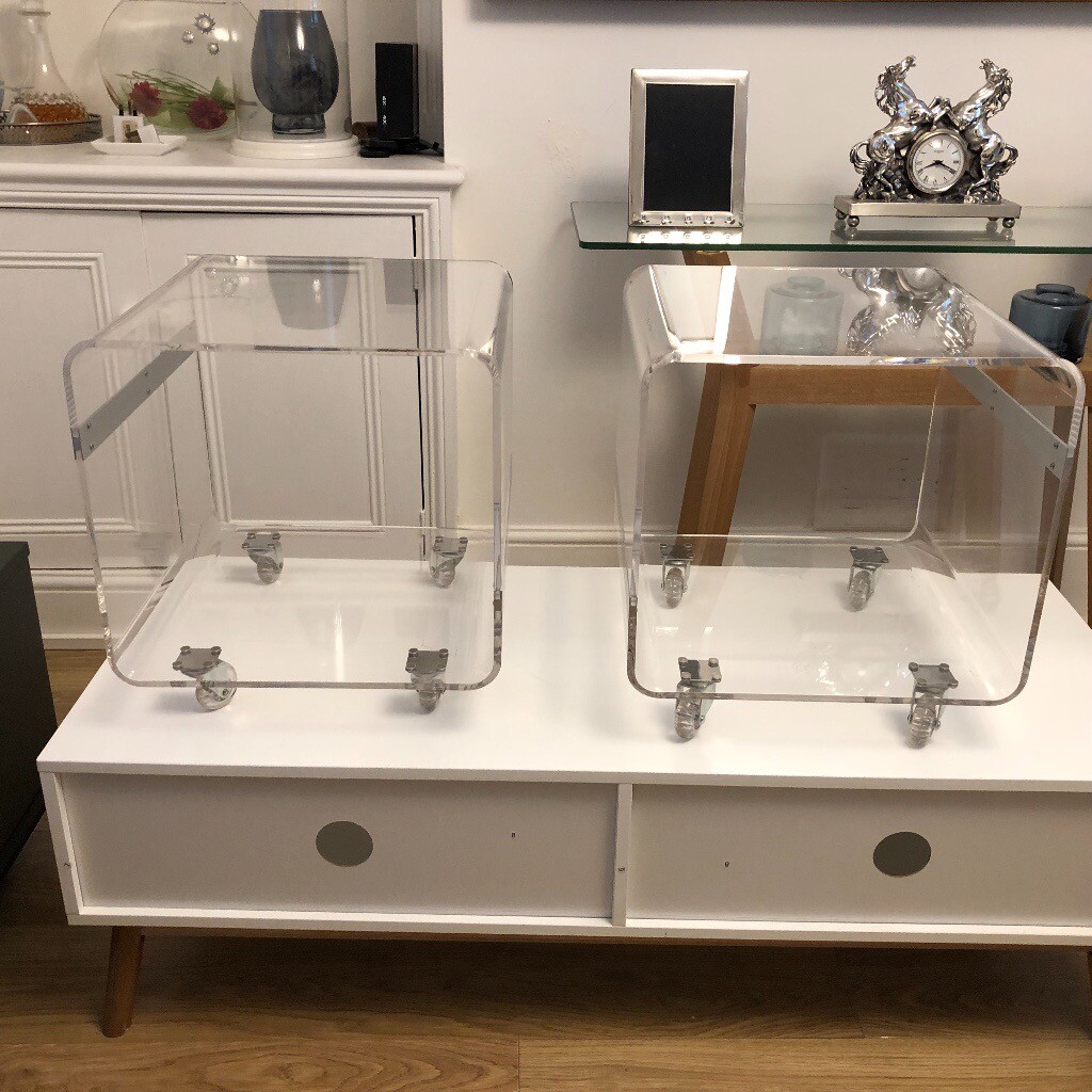 2 X Perspex Side Tables Price Reduced in Chelsea, London Gumtree