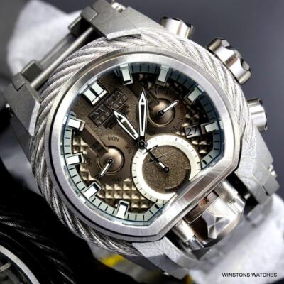 INVICTA INVICTA RESERVE BOLT ZEUS MAGNUM HYDROPLATED GRAY STEEL 52MM SWISS MVT WATCH