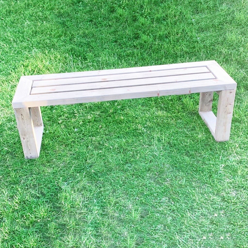 Wooden Garden Bench / Backless / Garden Patio Furniture / Free Delivery