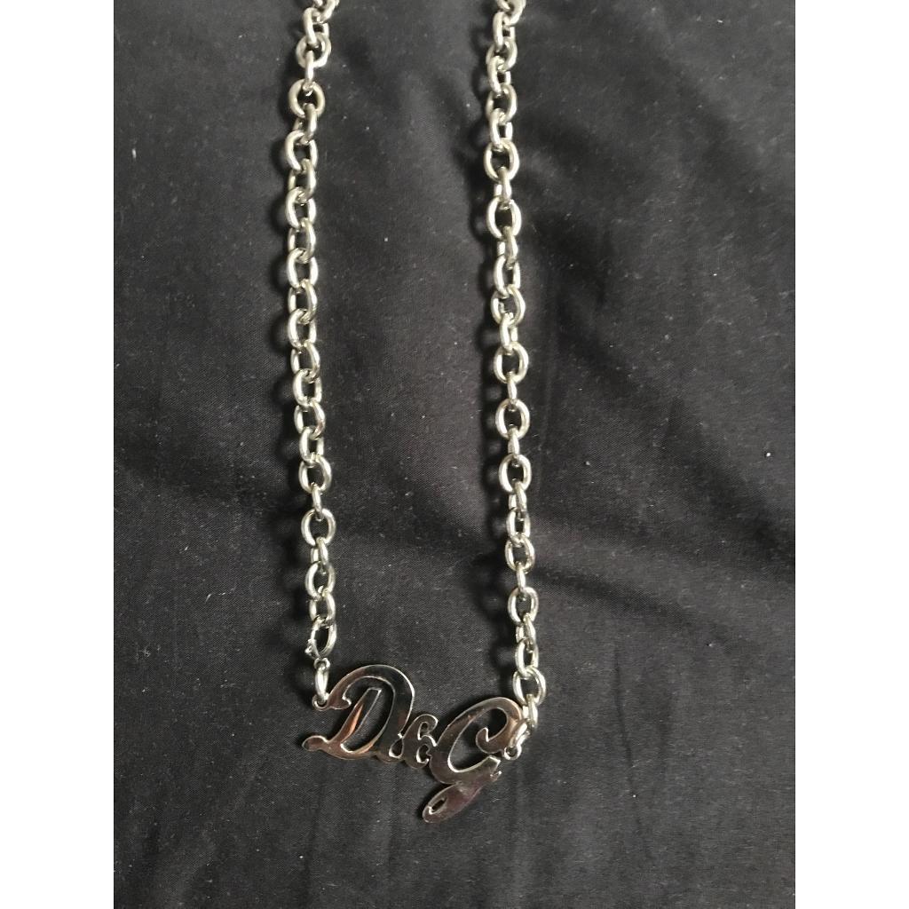 D\u0026G and love silver necklace / chain in 