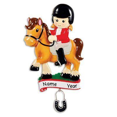 Personalized HORSE RIDER Christmas Hanging Tree Ornament HOLIDAY GIFT