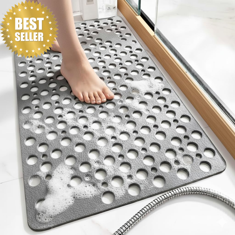75 X 43Cm Non Slip Bath Mat, Extra Soft TPR Bath Mat, Bathtub Bathroom Mats,Mach