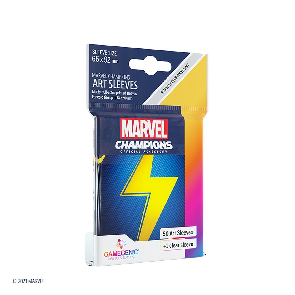 Мисс Марвел Художественные рукава 50 карат. GameGenic Marvel Champions NEW