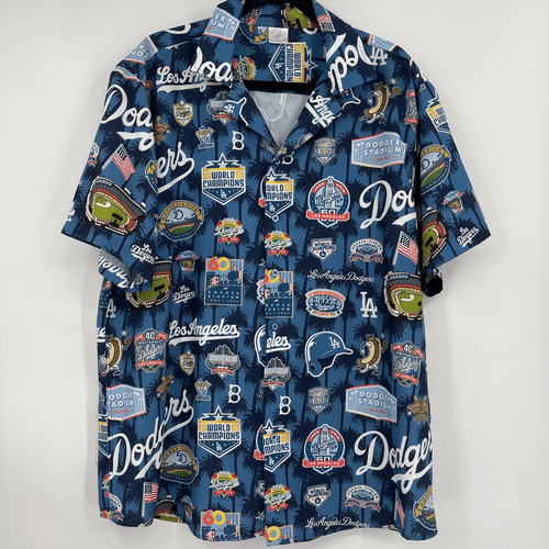 【新品未開封】7／１ Dodgers Hawaiian Shirt Night Los Angeles Dodger Blue Stadium 60th Anniversary Luau Night