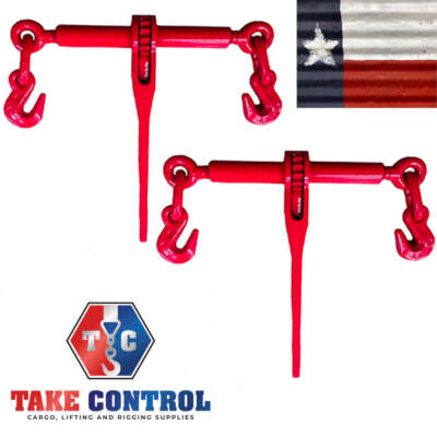 2PCS Chain Binder Ratchet Load Binder 3/8''- 1/2'' 9215lbs for Tie Down