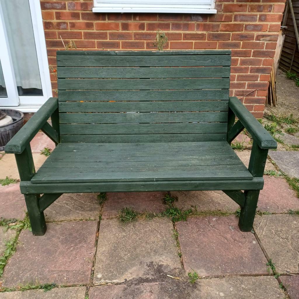 Green Painted Garden Bench Solid in Worthing, West Sussex Gumtree