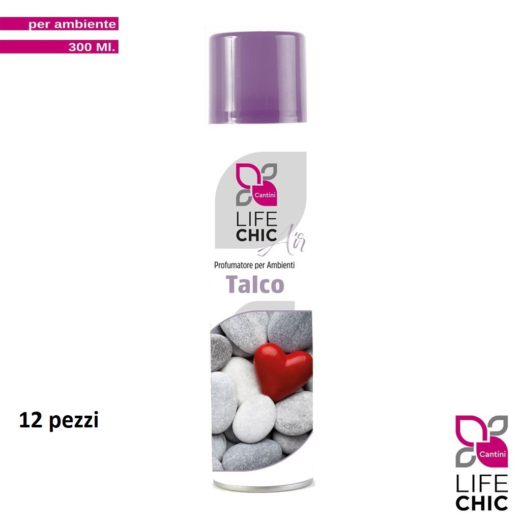Set 12 Pz Deodorante Per Ambiente Spray Profumo Casa 300ml Talco hmj