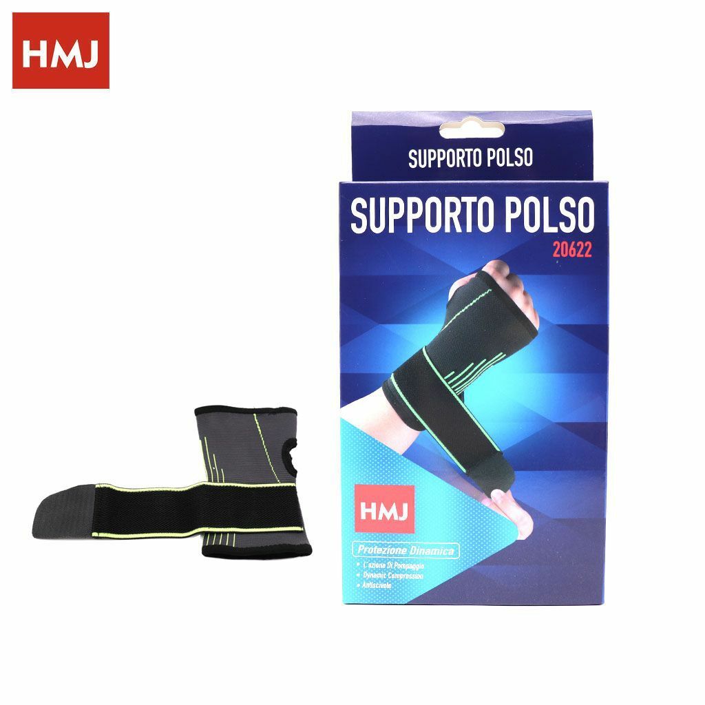 Tutore Polso Polsiera Fascia Elastica Ortopedica Distorsione Mano Tendinite hmj