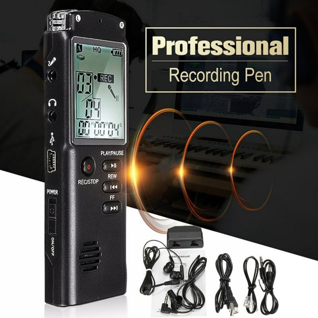 Diktiergerät 16GB Digital Audio Voice Recorder Aufnahmegerät Sprachaufnahme USB