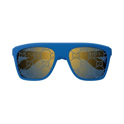 Pre-owned Gucci Gg1570s-004 Blue Sunglasses
