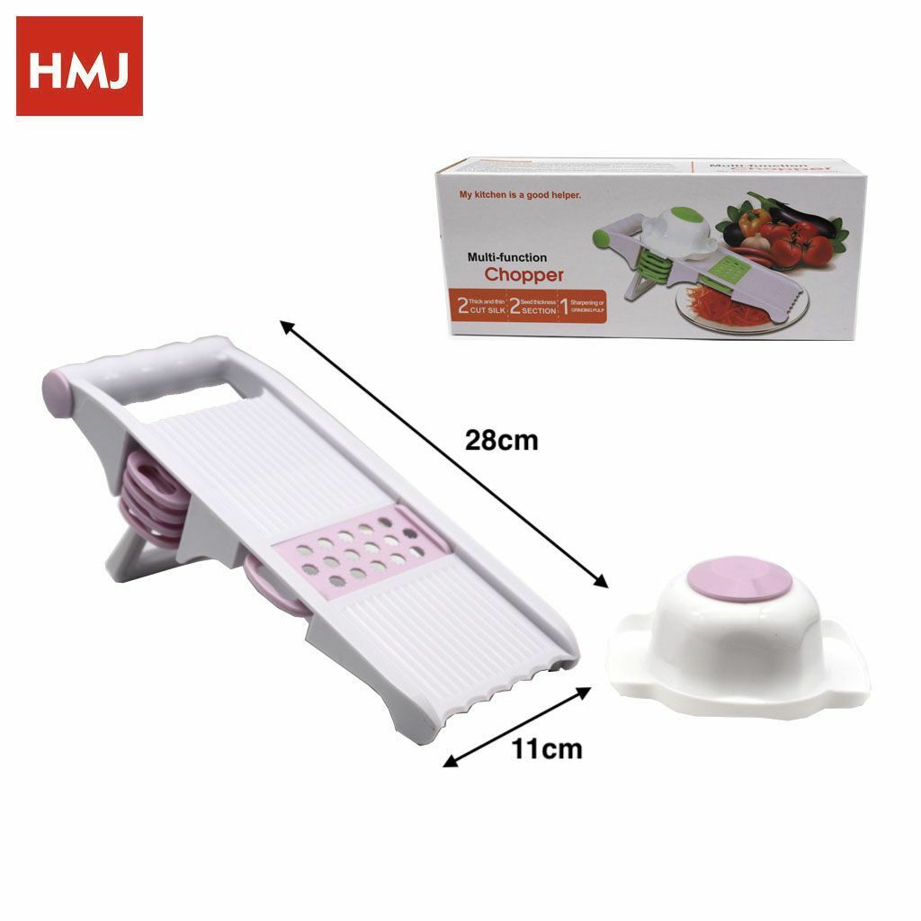 Grattugia Affettatrice Multiuso 5in1 Lame Mandolina Frutta Verdura Formaggi hmj