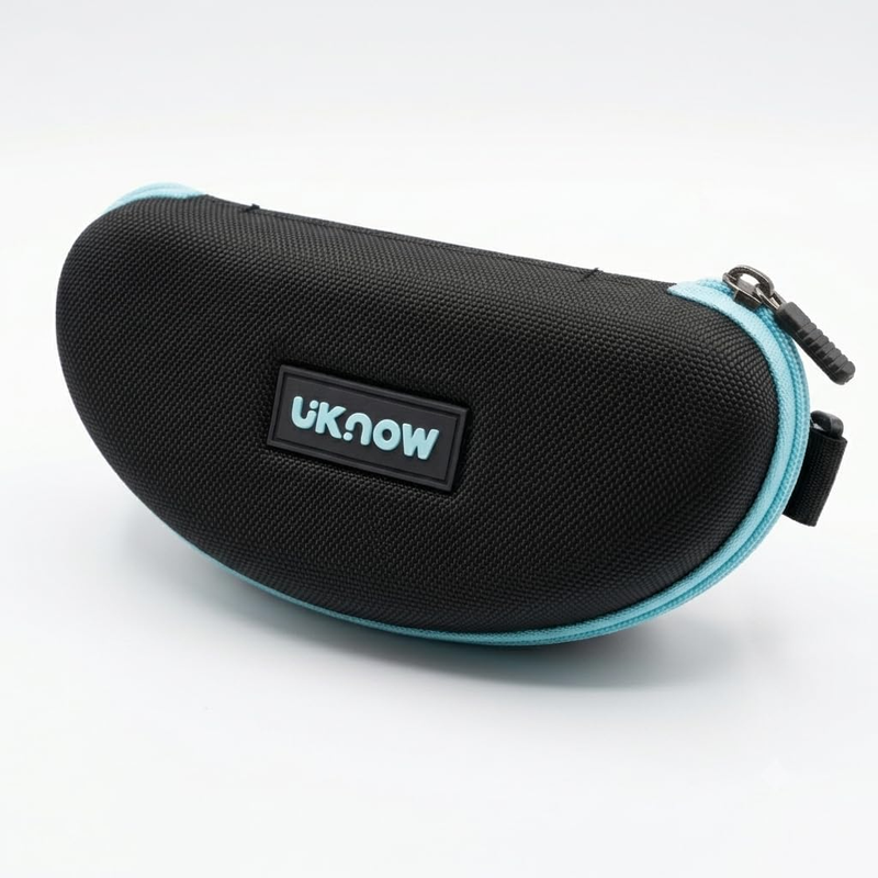 UKNOW Safety Glasses Case, Semi-Hard EVA Eyeglasses Protection, Unisex Portable