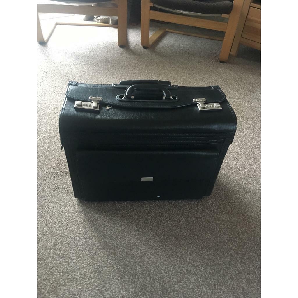 Leather Combination Lock Briefcase with Wheels in Maryhill, Glasgow