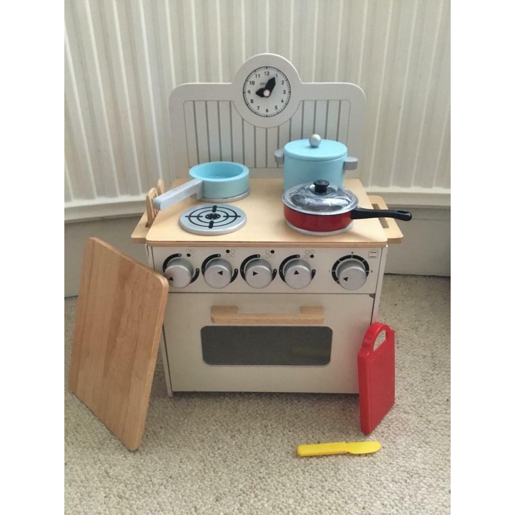 John Lewis wooden toy oven cooker with accessories in Finchley