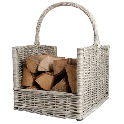 Image Panier à bûches gris léger pour stockage des bûches Esschert Design MW42# Image Panier à bûches gris léger pour stockage des bûches Esschert Design MW42#