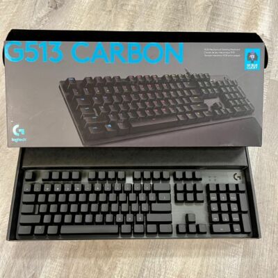 Logitech G513 Carbon RGB WIRED Gaming Keyboard GX Blue Clicky 920-008924
