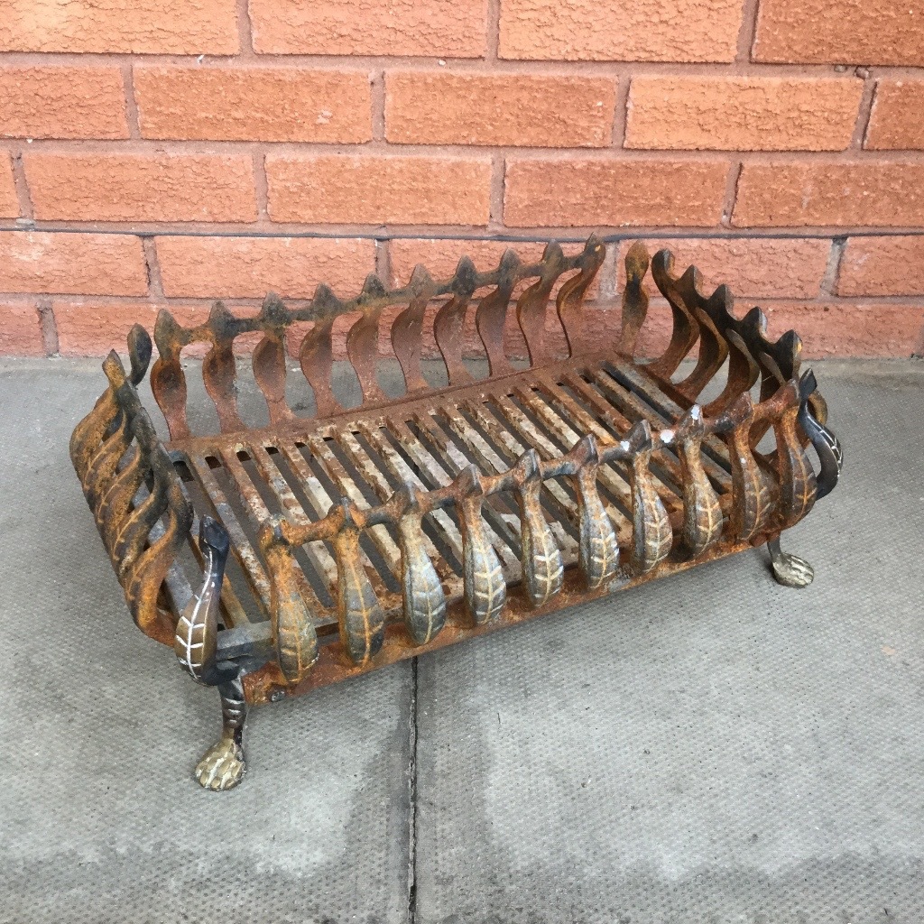 Vintage Cast Iron Fire Basket Fire Grate Fire Place Fireplace Retro