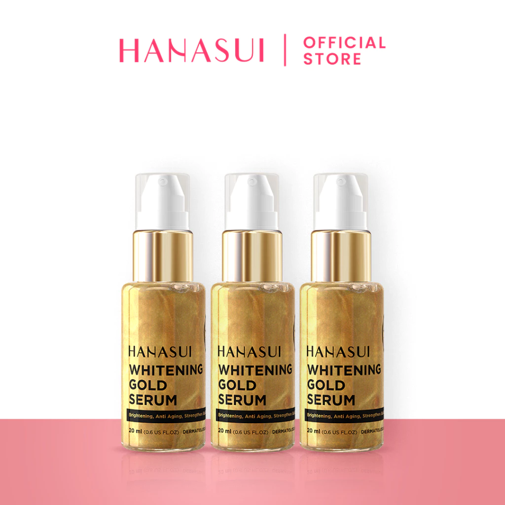 3x 20ML HANASUI - Whitening Gold Serum with Collagen