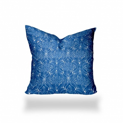 Наволочка Ikat Throw 24 X 24 сине-белой расцветки на молнии для помещений и улицы