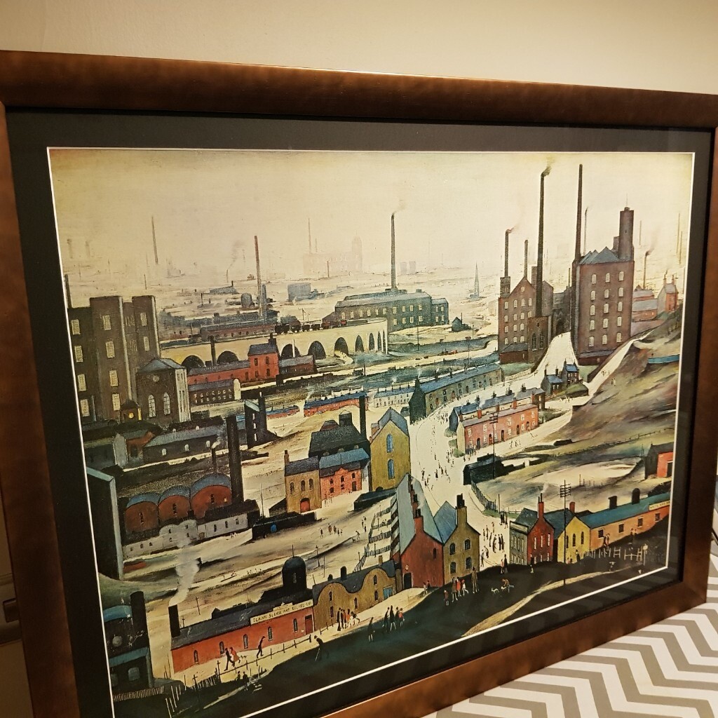 L.S Lowry Ashton under Lyne (original print from '60s) in Swindon