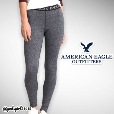 American Eagle Ahh Mazingly Soft Full Length Leggings Heather Gray
