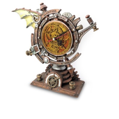 Alchemy Gothic V15 - The Stormgrave Chronometer Clock Steampunk Gear Wings 8x10 