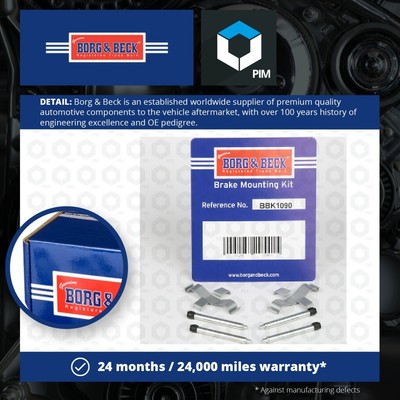 Brake Pad Fitting Kit fits MERCEDES C250 W202 2.5D Rear 93 to 95 OM605.910 B&B