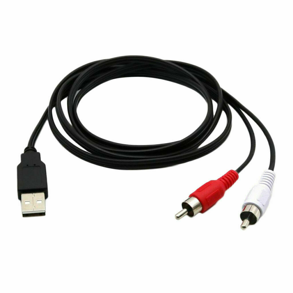 Dual RCA Male to USB Male A Composite Adapter Audio Video Data ...